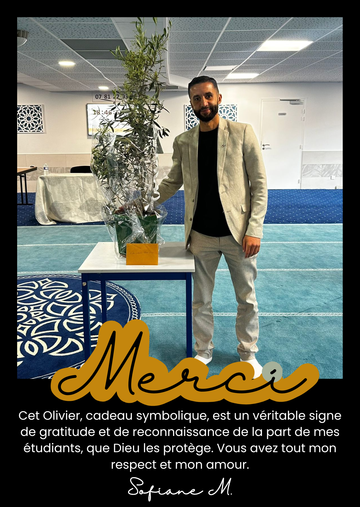 Carte Remerciement de mariage avec photo du couple Délicat Romantique Vert sauge